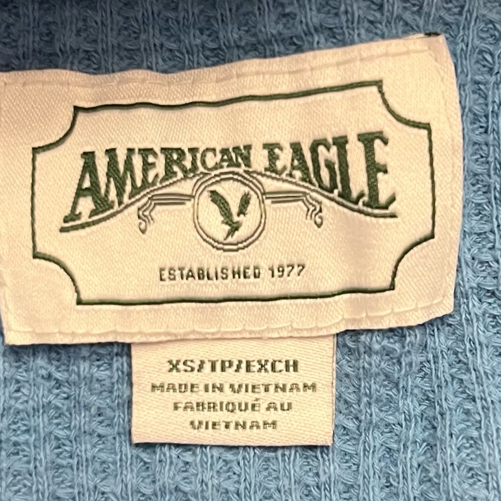 American Eagle Oversized Baby Blue Hoodie Size XS - Picture 6 of 8